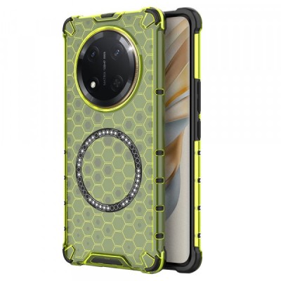 Husa MagSafe pentru Honor X9c / Magic7 Lite, Techsuit, HoneyComb Shield, Verde foto