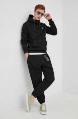 G-Star Raw pantaloni de trening barbati, culoarea negru, cu imprimeu foto