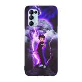 Husa compatibila cu Oppo A55, Viceversa, model Moon Light Shigeo Mob Psycho 100, Silicon, TPU, Transparent, Carcasa