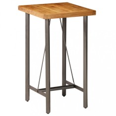 vidaXL Masă de bar, lemn masiv de tec reciclat, 60 x 60 x 107 cm 245803