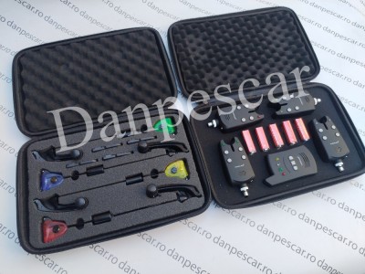 Set 4 Avertizori cu Statie Wind Blade 527 si 4 swingeri MKM3 cu penare transport foto