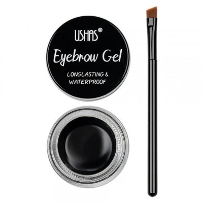 Gel sprancene Ushas Waterproof Eyebrow Gel, 01 Black foto