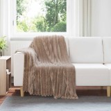 vidaXL Pătura de aruncat Culoare Cămilă 150 x 130 cm Molton 42016825