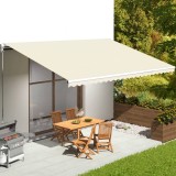 vidaXL P&acirc;nză de rezervă copertină, crem, 6x3,5 m