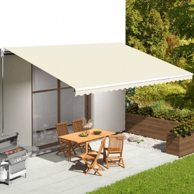 vidaXL P&amp;acirc;nză de rezervă copertină, crem, 6x3,5 m foto
