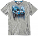 Tricou Oe Bmw i i8 Gri / Albastru L 80142411481