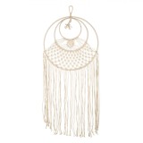 Decoratiune de perete stil macrame, Ramdeco, 40 x 90 cm, bej, Oem