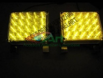 Lampa stroboscopica 44 LED GALBENA 24V foto