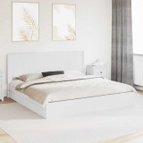 vidaXL Cadru de pat cu depozitare și tăblie Alb 180 x 200 cm 3414001