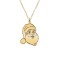 Santa - Colier personalizat Mos Craciun din argint 925 placat cu aur galben 24K