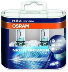 Set 2 becuri HB3 Osram Night Breaker Plus - XDR-466 foto