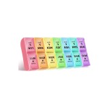 Cutie săptăm&acirc;nală pentru pastile, dimineață și seară, mică, detașabilă, cu 7 zile și 14 compartimente, cutie săptăm&acirc;nală pentru pastile de 2 ori &ndash; mul