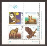 Portugalia 1980 - Fauna, animale din Zoo Lisabona, bloc neuzat