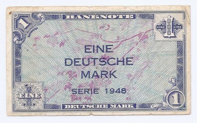 Germania 1 Deutsche Mark 1948 - U.S. Army Command1, P-2 (2) foto