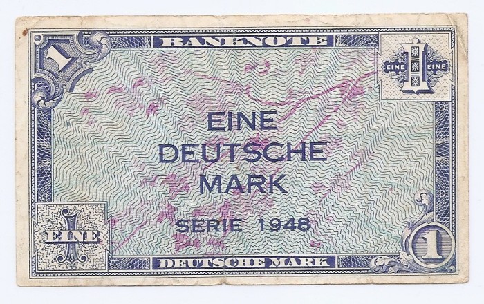 Germania 1 Deutsche Mark 1948 - U.S. Army Command1, P-2 (2)