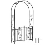 Arcada metalica, pergola pentru gradina, cu portita, 107x45x217 cm GartenVIP DiyLine