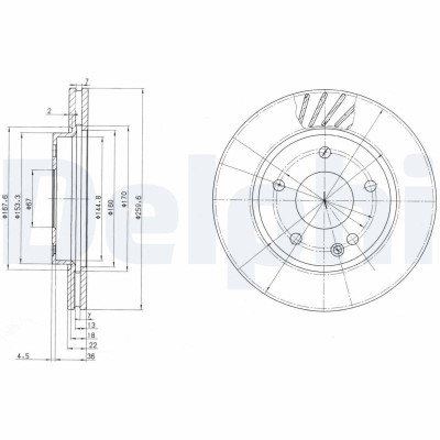 DELPHI BG3395 Disc frana foto