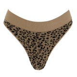 Chiloti String Seamless cu Imprimeu Leopard, Bej, CMCLASS