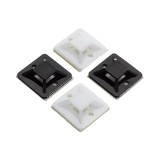Suport plastic prindere coliere, ALB, 19x19 mm, autoadeziv, 100 buc TAD-1-W