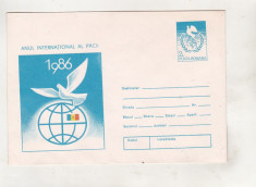 bnk ip Anul international al Pacii - necirculat - 1986 foto