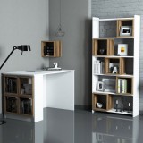 Cumpara ieftin Set Birou si Biblioteca Box Alb-Walnut