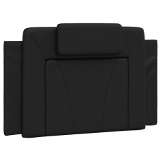 Perna pentru tablie pat, Viana, negru, 80 cm, piele artificiala foto