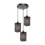 Pendul Izaria, 3*E27, Negru cu Auriu, Metal ModernLight Concept