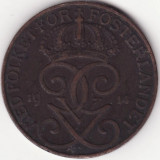 Moneda Suedia - 5 Ore 1914 - An rar, Europa