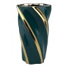 Vaza Decorativa Ceramica Verde Spirala 28cm Vintage Podea Model