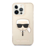 Cumpara ieftin Husa Cover Karl Lagerfeld Full Glitter Karl Head pentru iPhone 13 Pro Gold