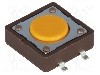 Microintrerupator, 12x12mm, OFF-(ON), SPST-NO, DIPTRONICS - DTSM-21S-V-B