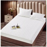 Cumpara ieftin Husa de Saltea Tip Topper cu Elastic + 2 Fete de Perna Catifea, Alb 160x200 - JO996
