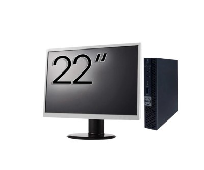 Calculator Second Hand DELL OptiPlex 5070 Mini, Intel Core i3-8100T 3.10GHz, 8GB DDR4, 128GB SSD + Monitor 22&amp;amp;quot; NewTechnology Media foto
