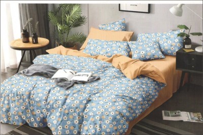 Lenjerie de pat pentru o persoana cu 2 huse de perna dreptunghiulara, Chiara, bumbac mercerizat, multicolor foto