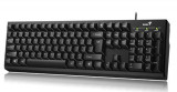 Tastatura Genius 31300005400, USB, US (Negru)