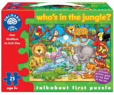 Puzzle cu activitati Cine este in jungla? WHO&amp;#039;S IN THE JUNGLE? foto