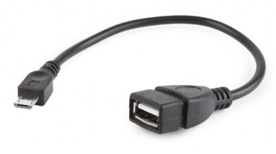 Adaptor Gembird tata USB micro-B la mama USB A 0.15m negru foto
