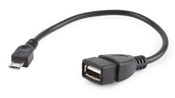 Adaptor Gembird tata USB micro-B la mama USB A 0.15m negru