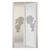 Plasa Protectie Tantari Usi 100x210cm, Poliester, Magneti, Model Baiat+Fata, Montaj Simplu, Anti Insecte, Alba
