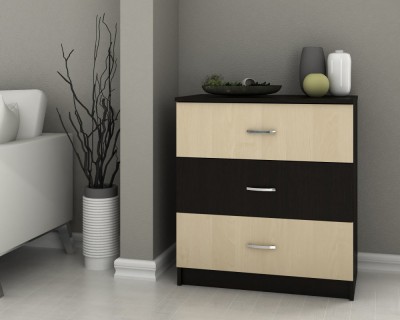 Comoda 3 Sertare, Wenge + Mesteacan foto