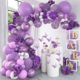 Set 100 baloane stil arc model violet