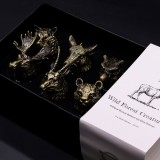 Set 6 pahare medii creaturi mistice bronz antichizat - Padure