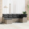 VidaXL Set de canapele pentru grădină 6 pcs Gri deschis Rattan poli 3354441