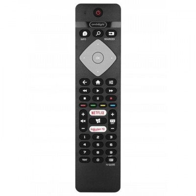 Telecomanda universala pentru Smart TV Philips 398GR10BEPHN, x-remote, Netflix, Rakuten TV, Ambilight, Negru foto
