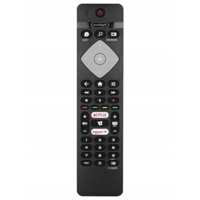 Telecomanda universala pentru Smart TV Philips 398GR10BEPHN, x-remote, Netflix, Rakuten TV, Ambilight, Negru foto