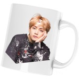 Cana alba personalizata &quot;BTS Kpop V Singer&quot;, INOVATIX&reg;. 330ml, Oem