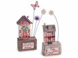 Cumpara ieftin Set 2 casute decorative lemn multicolor cm 9,5 x 6 x 22 H