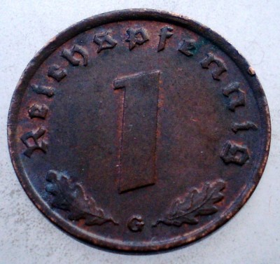2.588 GERMANIA WWII 1 REICHSPFENNIG 1939 G foto