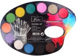 Paleta artistului -12 acuarele cu pensula