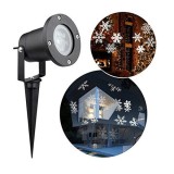 Cumpara ieftin Proiector LED RGB exterior cu joc fulgi albi de zapada IP65